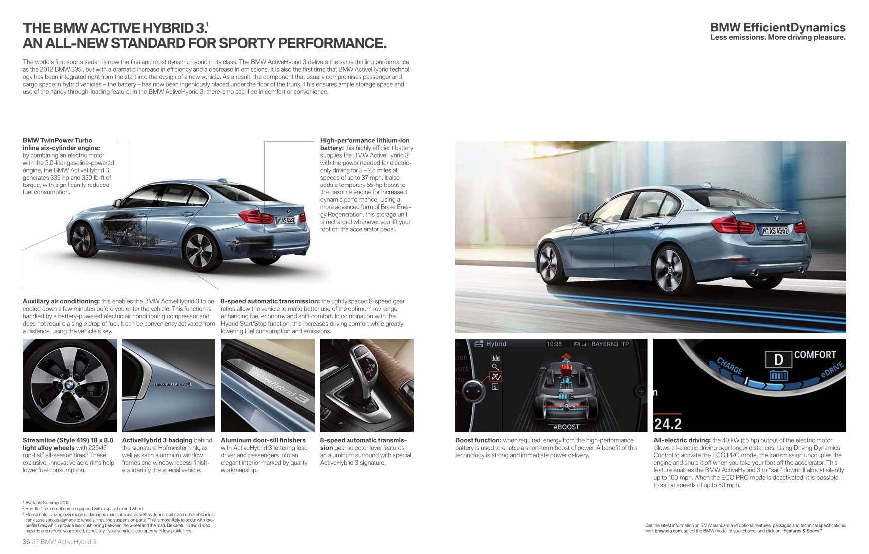 2012 BMW 3-Series Sedan Brochure Page 32